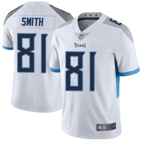 Tennessee Titans Limited White Men Jonnu Smith Road Jersey NFL Football #81 Vapor Untouchable